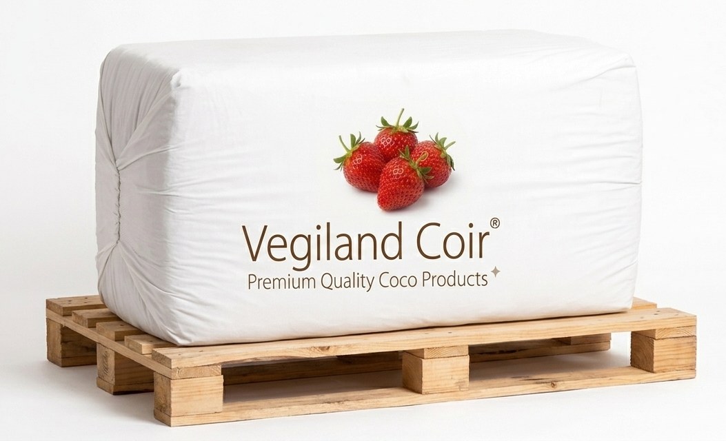 25kg coco peat bale on a pallet
